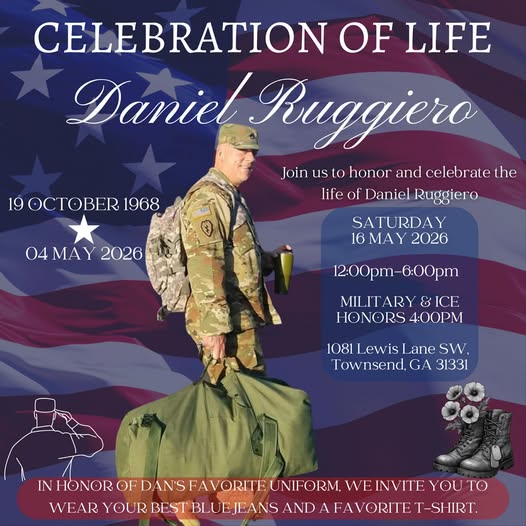 Daniel Ruggiero, Townsend GA, Obituary, Death: Townsend Community Gathers to Honor a Life of Service, Strength, and Legacy